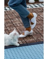 White Genuine Leather Vintage Lace-Up Shoes